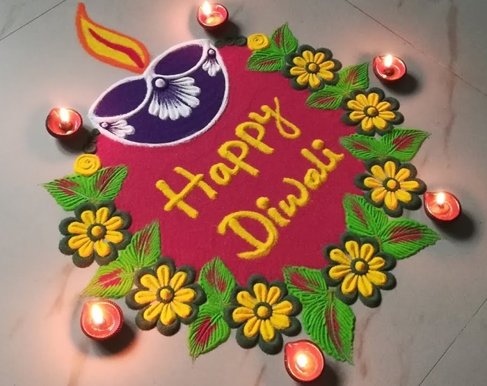 20 Best simple rangoli designs for diwali in 2023