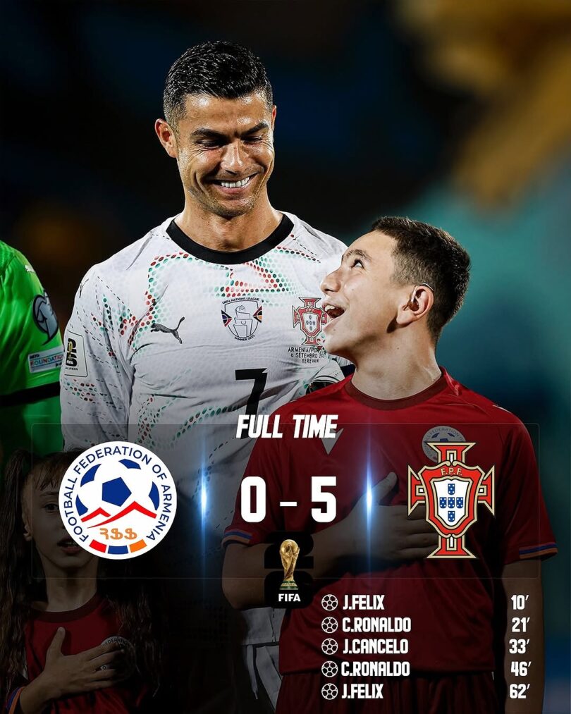 Portugal vs Armenia: Portugal Dominate With 5–0 Victory